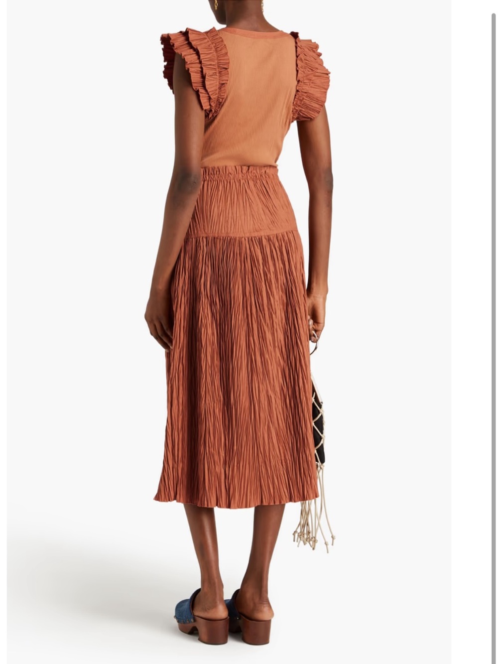 Ulla Johnson Rust Orange (chestnut) Ruffle “Virginia” Dress - Picture 2 of 5